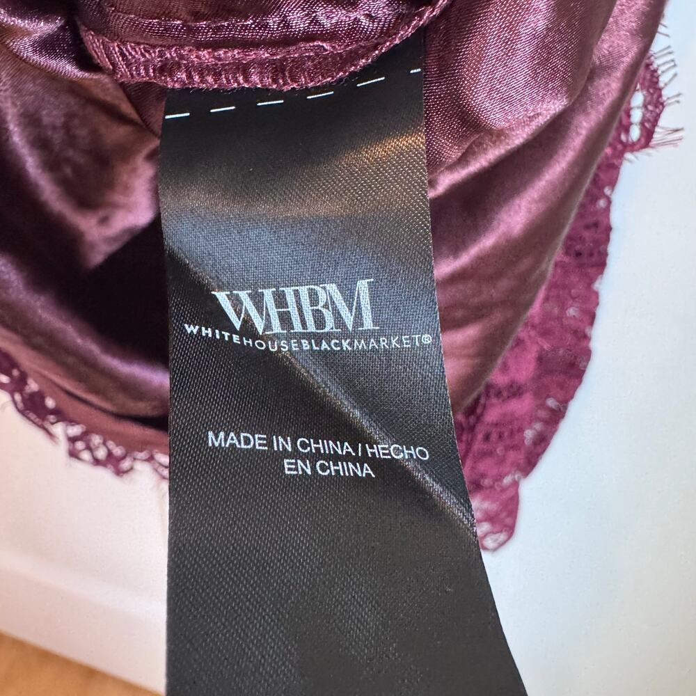 White House Black Market Lace Fit & Flare Dress In Windsor Wine Size 6 NWT - Picture 7 of 12
